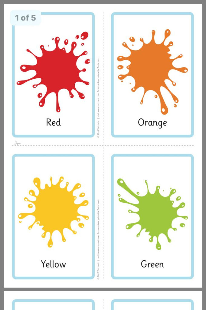 Pin By Zakiah Mousa On Learning Color Flashcards