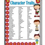 Posters Character Traits Adjectives Google Search