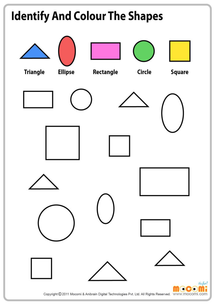 Preschool Color Shapes Worksheets 362634 Free Worksheets