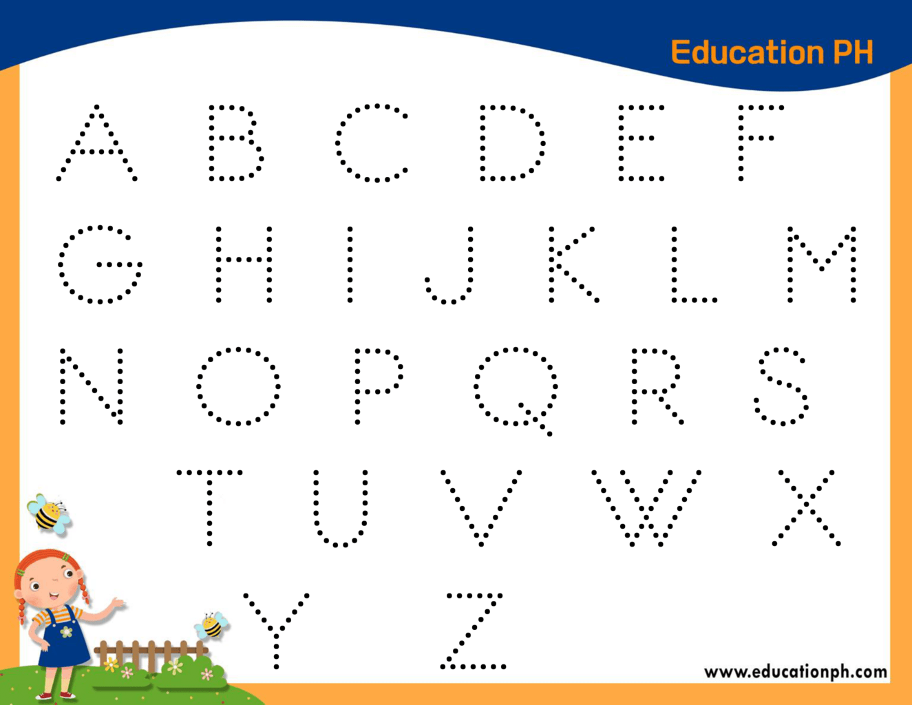 Preschool Worksheets Alphabet Tracing And Coloring 
