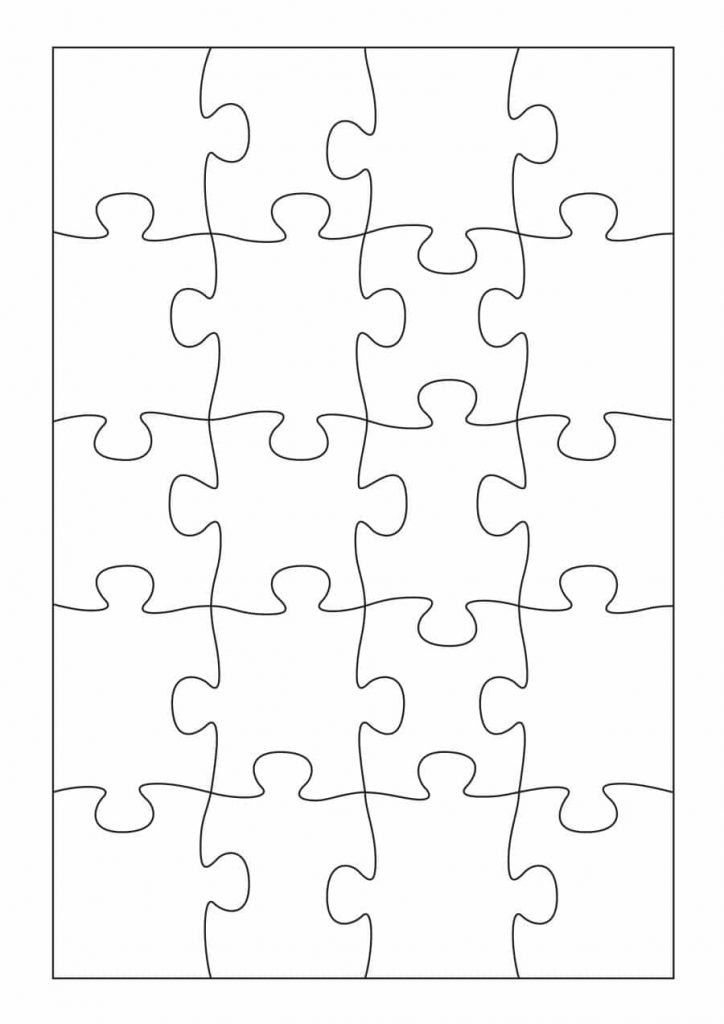 Printable Blank Jigsaw Puzzle Outline Printable