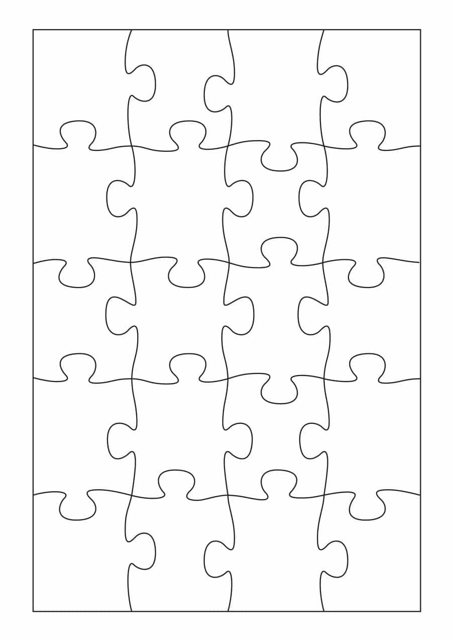 Printable Blank Jigsaw Puzzle Outline Printable 