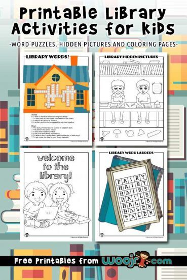 Printable Library Activities Coloring Pages Word 