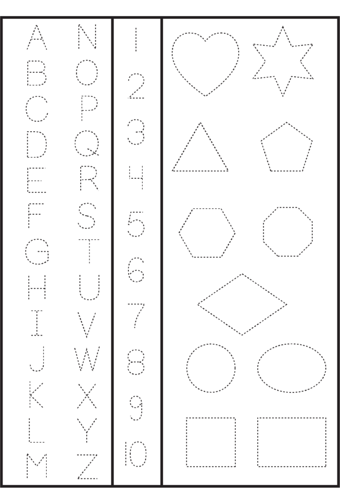 Printable Number And Shapes Activity Shelter