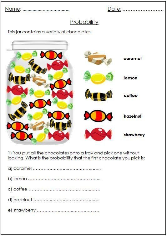 Probability Worksheet High School Free Probability