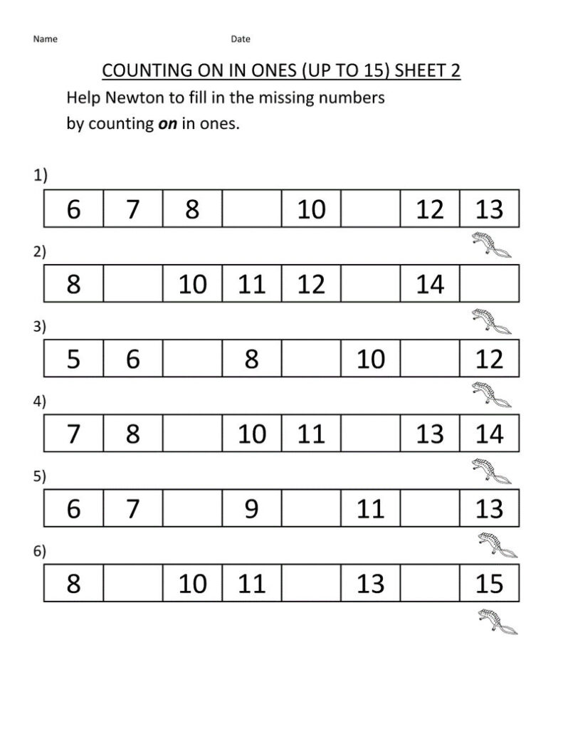 Reception Maths Worksheets Printable Counting Coloring