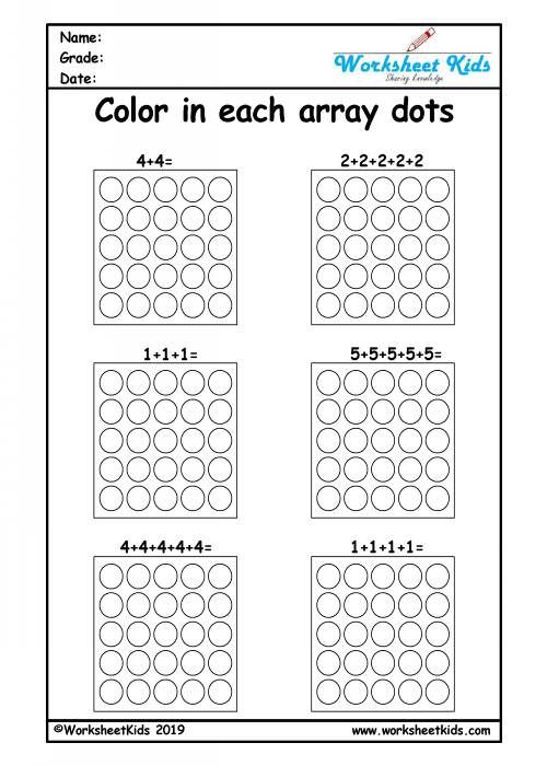 Repeated Addition Arrays Activities For Year 2 Array 