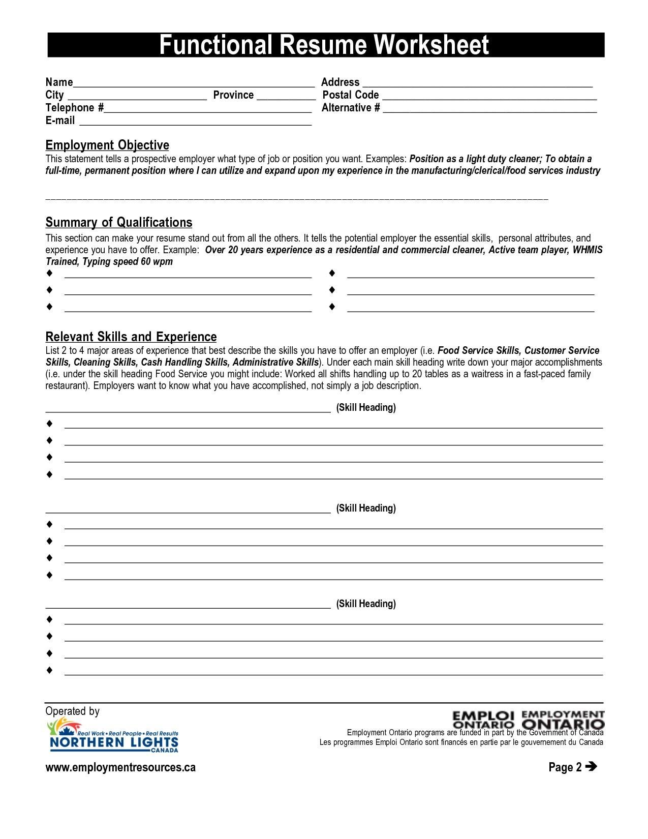 Resume Worksheets For Students Db excel