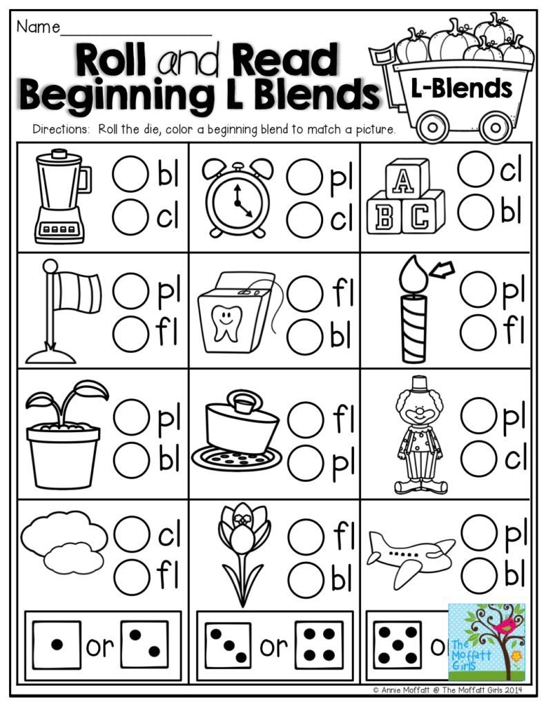 Roll And Read Beginning L Blend Words Tons Of Great