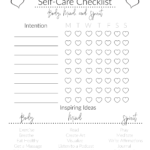 Self Care Checklist Free Printable Self Care Worksheets