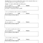 Similes Worksheets For Kids Printable Worksheets And