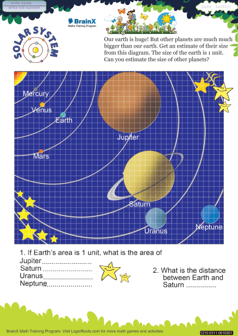 Solar System Math Worksheet For Grade 3 Free Printable 