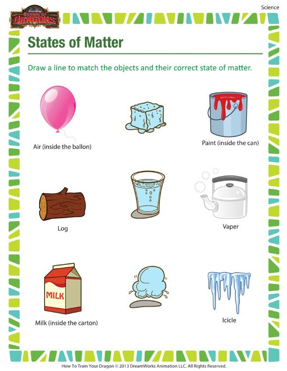 States Of Matter Science Printable For Grade 3 Matter 