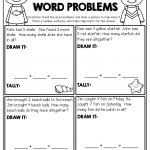 Summer Packet NO PREP Review Kindergarten Word Problem