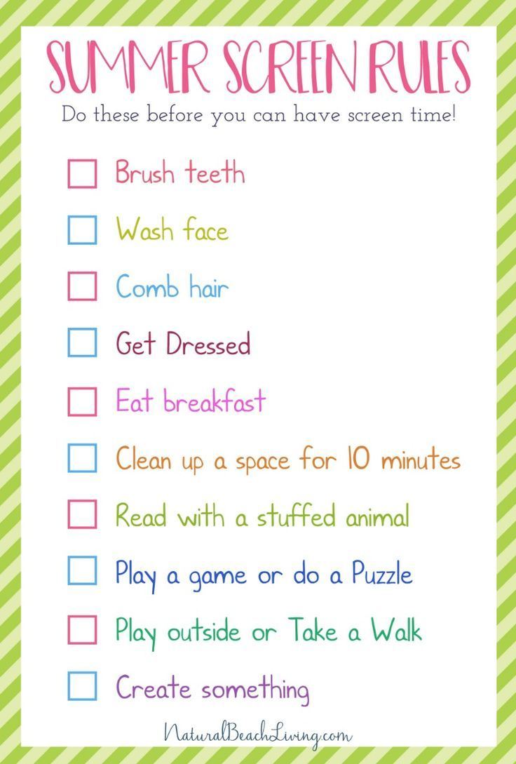 Summer Rules For Kids Screen Free Activities For Summer 