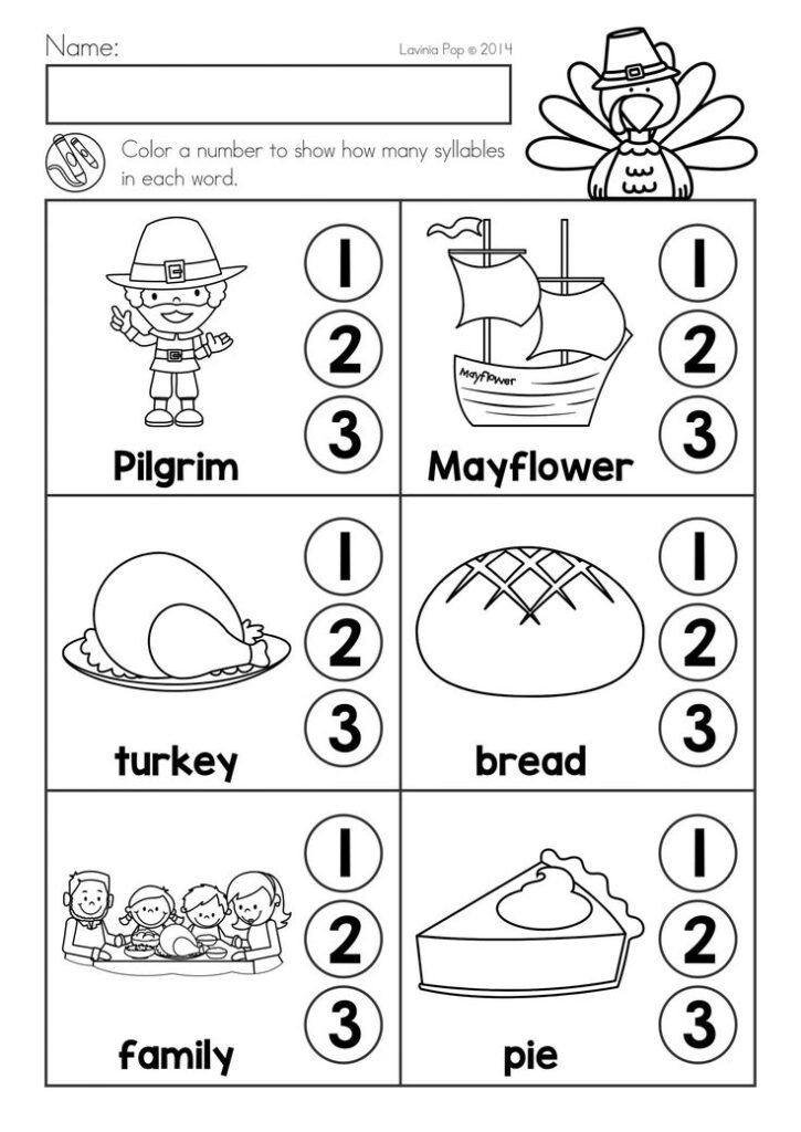 Syllables Worksheet For Kindergarten Syllable Worksheet