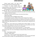 Table Manners Reading Comprehension Worksheet Have Fun