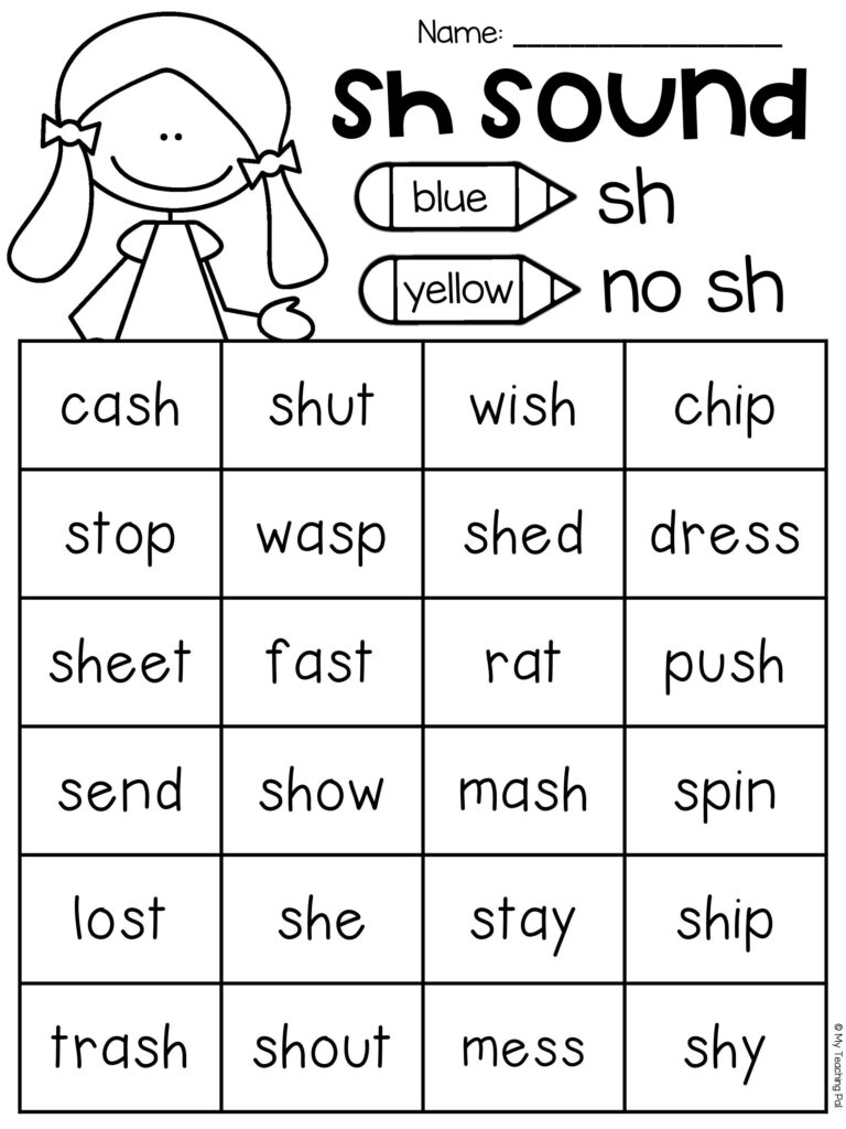 Teach Child How To Read Sh Printable Worksheets