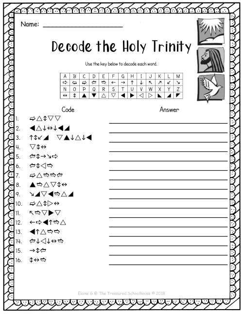 The Holy Trinity Worksheet Activity Pack Made By Teachers