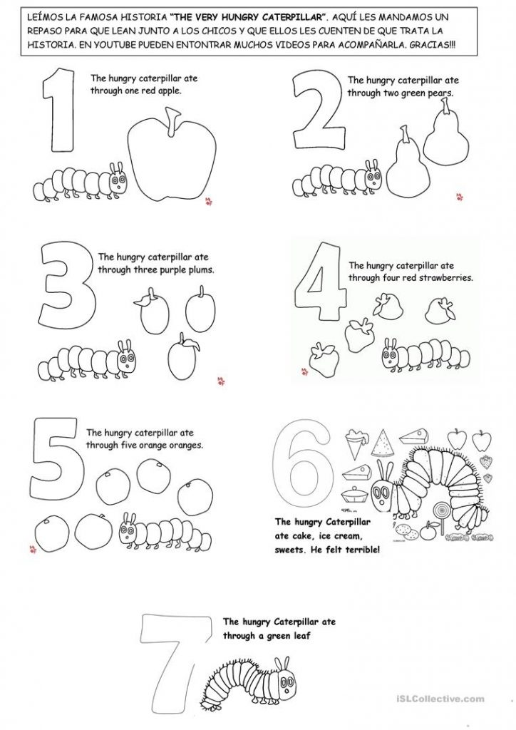 The Very Hungry Caterpillar English ESL Worksheets For