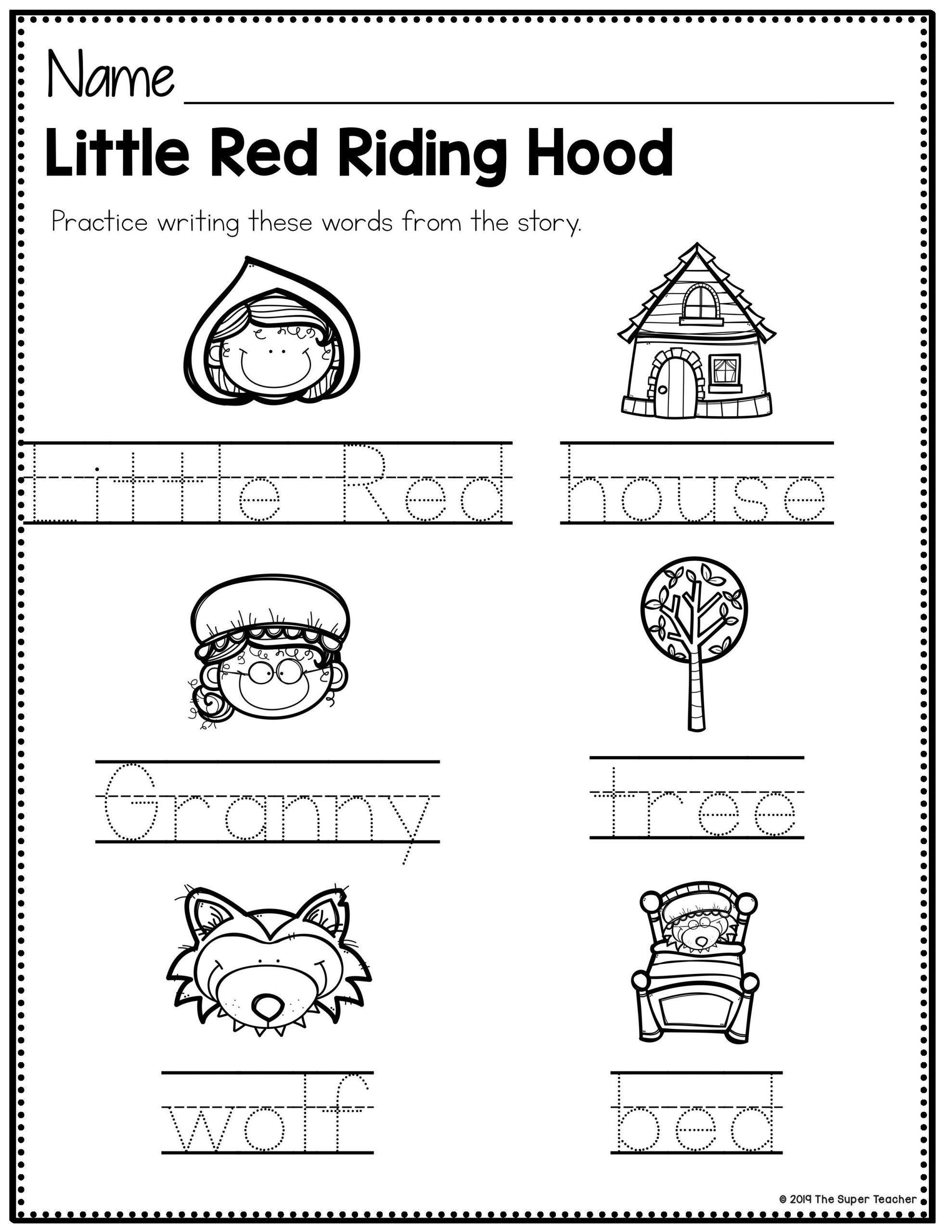 These Little Red Riding Hood Printables Are Awesome For 