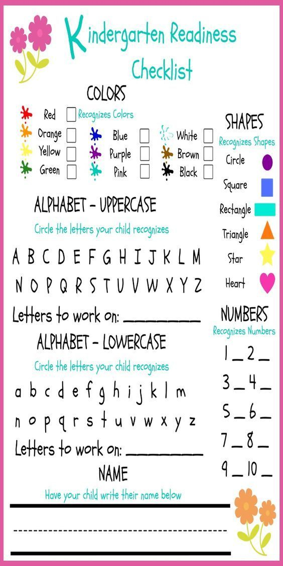 This Kindergarten Readiness Checklist Is A Great Way To 