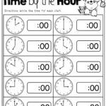 Time By The Hour Kindergarten Telling Time