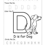 Trace The Letter D And Color The Letter D Preschool Crafts