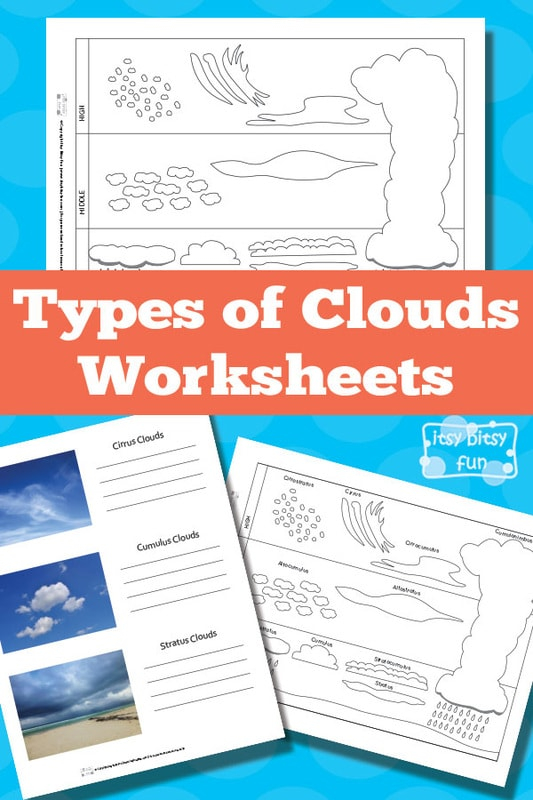 Types Of Clouds Worksheets Itsybitsyfun