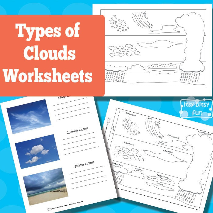 Types Of Clouds Worksheets Itsybitsyfun