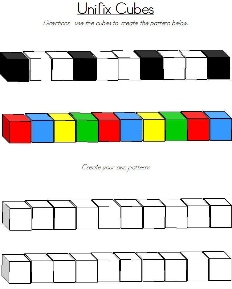 Unifix Cube Patterns Unifix Cube Patterns Math 