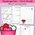 Valentine Worksheets For Kindergarten And First Grade