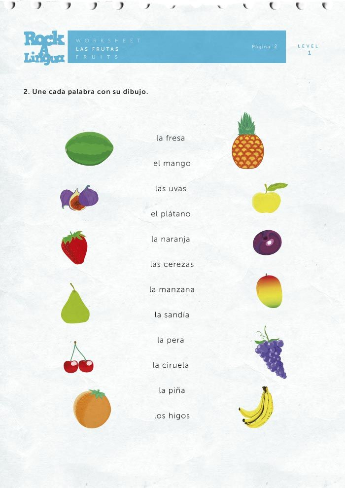 We Have New Worksheet To Teach Fruits In Spanish Check It 