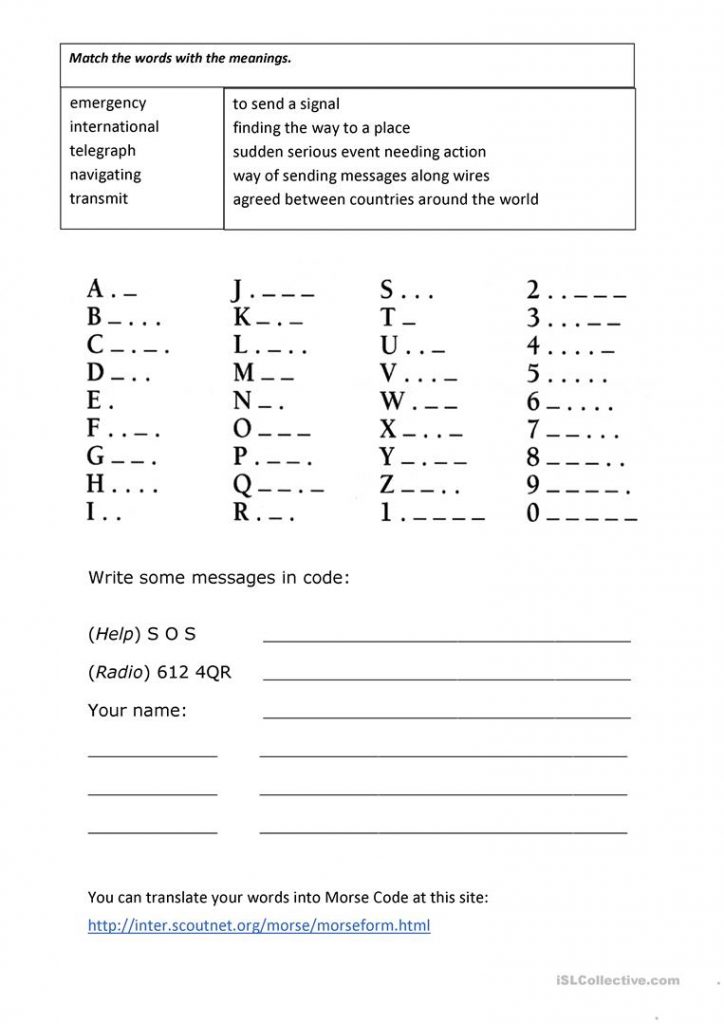 Worksheet Morse Code Worksheet Worksheet Fun Worksheet