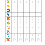 Writing Numbers Worksheet For Kindergarten Kids Learning
