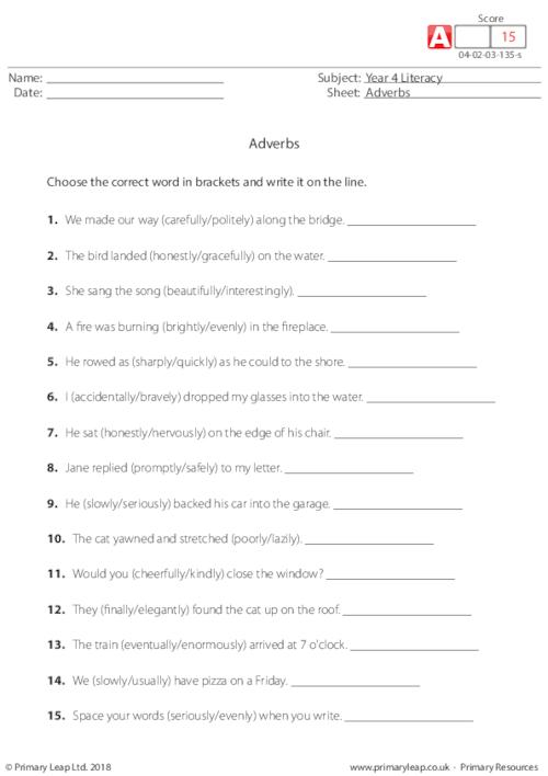 Year 4 Printable Resources Free Worksheets For Kids 