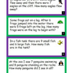 1st Grade Number Math Word Problems Subtraction Word