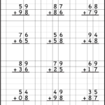 2 Digit Addition With Regrouping Carrying 5 Worksheets