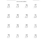 2 Digit By 2 Digit Multiplication Worksheets With Answers
