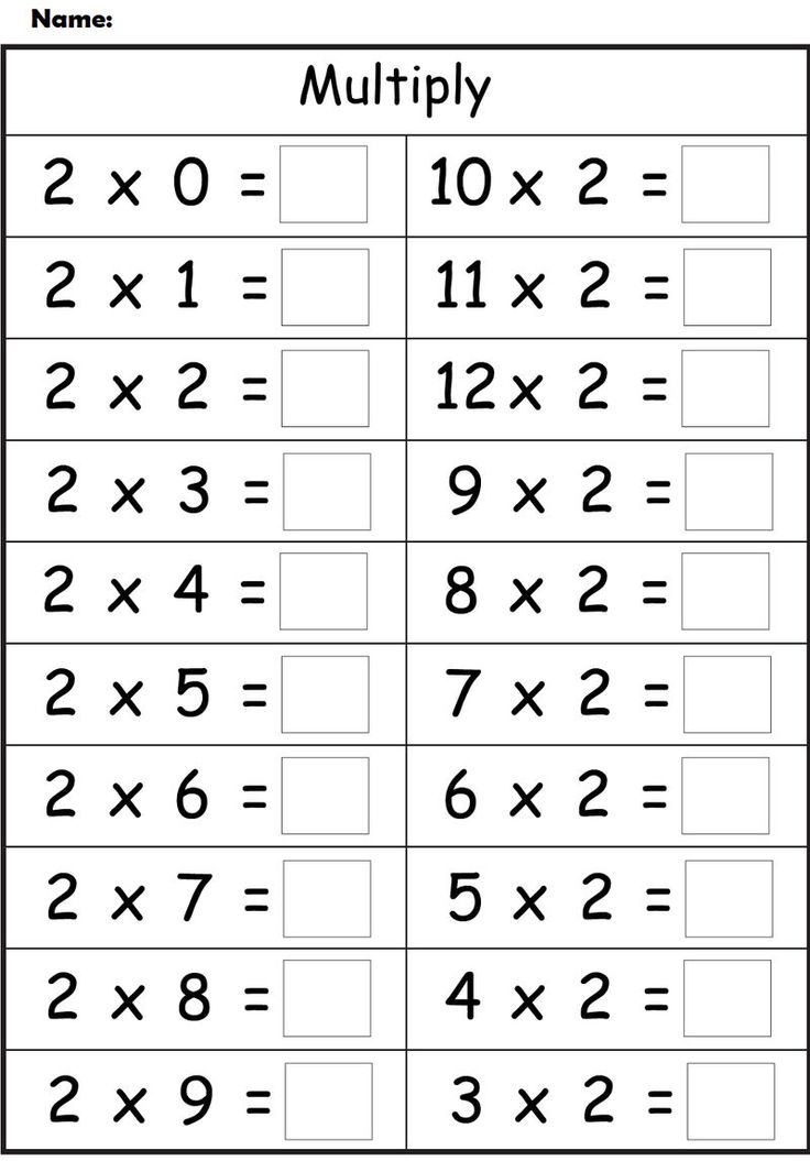 2 Times Table Worksheets To Print 2 Times Table 