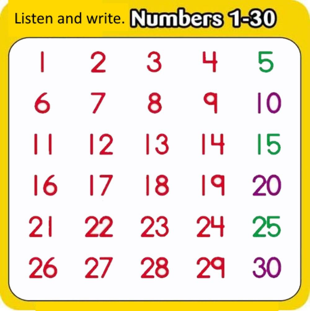 20 Spanish Numbers 1 30 Worksheet Worksheet From Home