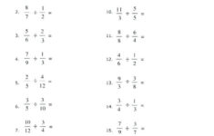 22 Adding Subtracting Multiplying And Dividing Fractions