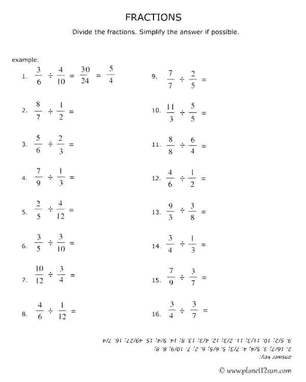 22 Adding Subtracting Multiplying And Dividing Fractions 