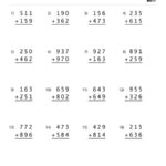 3 Digit Addition Worksheet With Regrouping Set 4