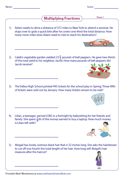 36 MATH WORKSHEETS FOR KIDS ANSWERS
