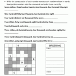 4th Grade Math Worksheets Reading Writing And Rounding