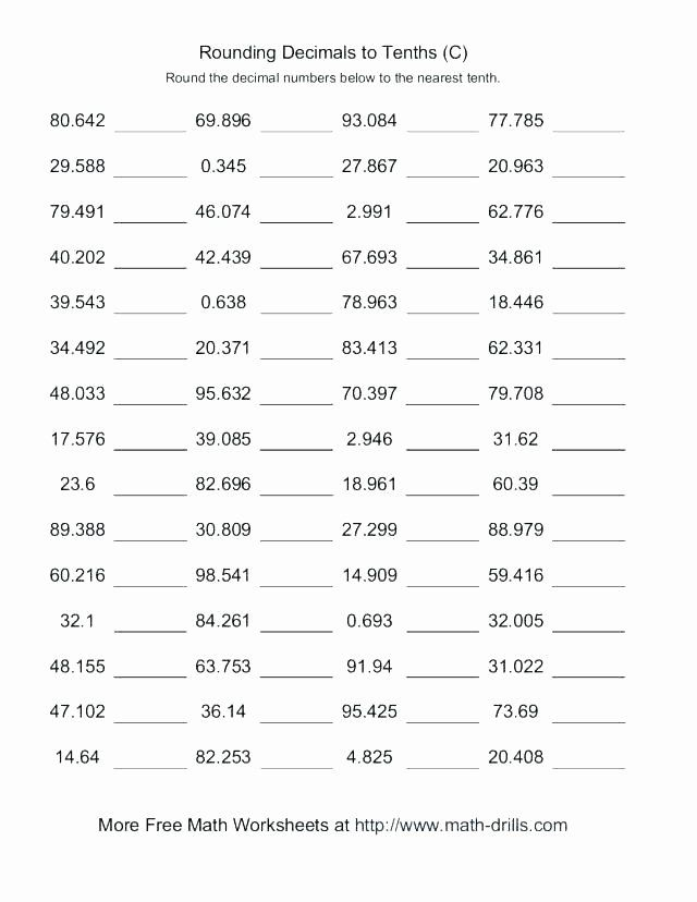 4th Grade Rounding Worksheets Rounding Worksheet Rounding 