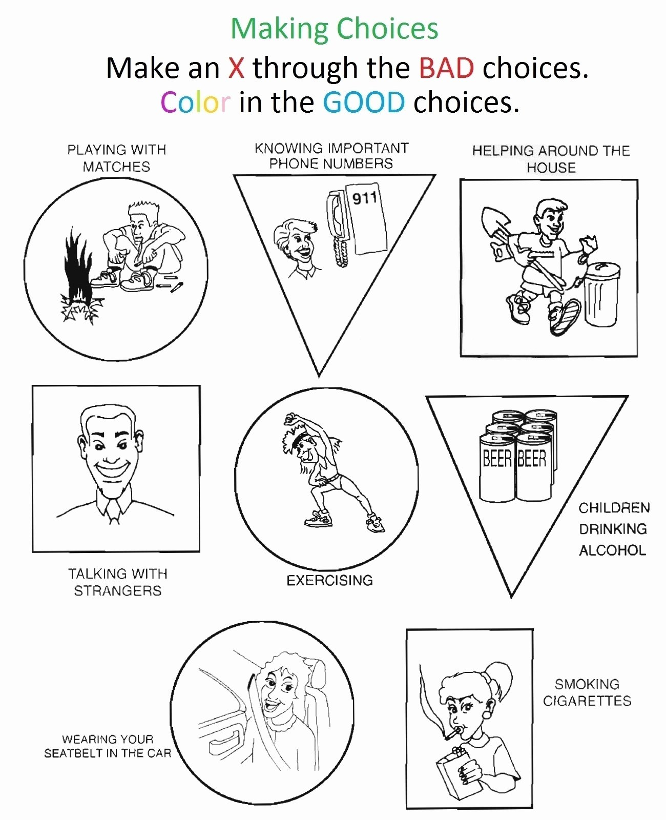 50 Making Good Choices Worksheet Chessmuseum Template 