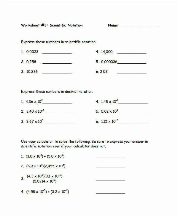 50 Scientific Notation Worksheet Answer Key In 2020 