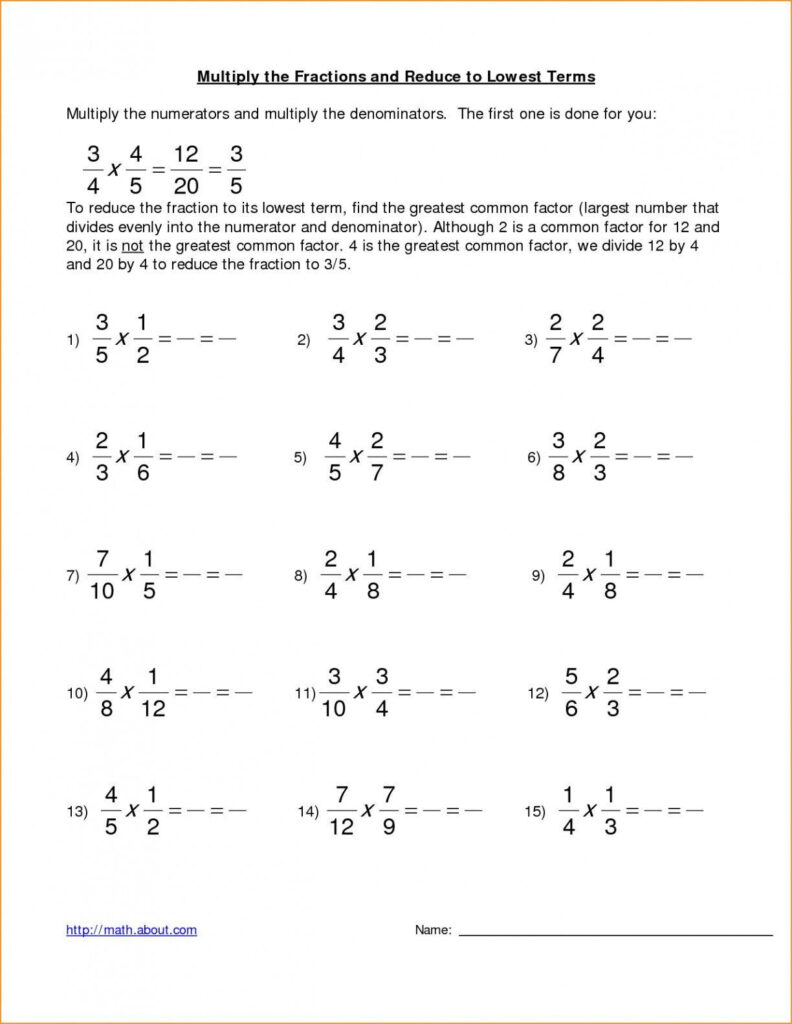5th Grade Fraction Worksheet Fraction Worksheet Grade 5 In
